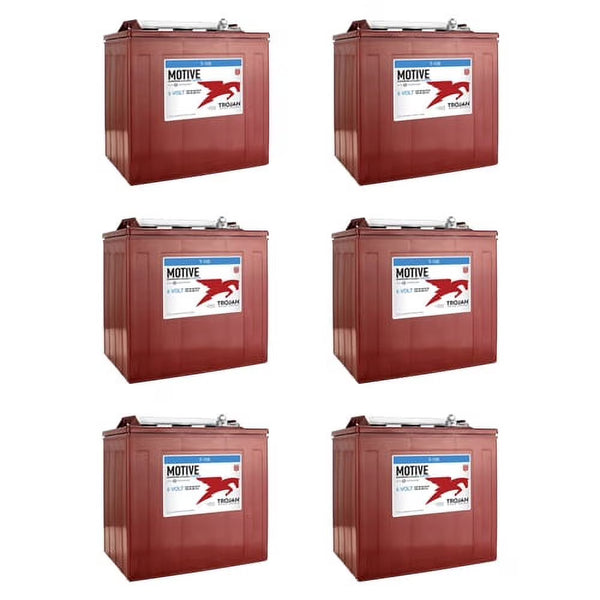 6 - Volt Golf Cart Batteries - Trojan Battery 6V/225ah T - 105 (6 - Pack, 36V)