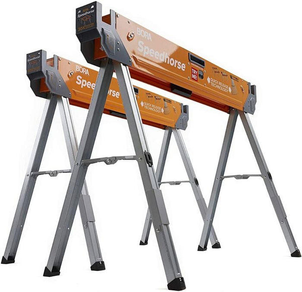 30 In. H Steel Speedhorse Sawhorse with Auto Release Legs (2 - Pack)