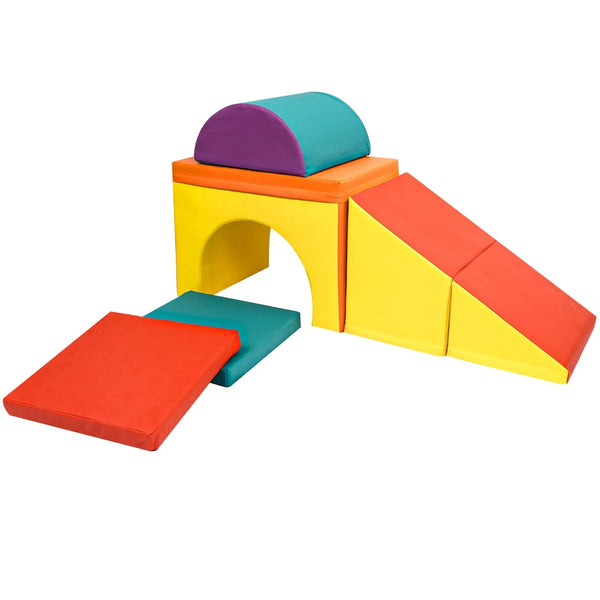 KORIMEFA 5 PCS Kids Climbing Toys for Toddlers 1 - 3, Lightweight Couch Kids for Crawling Sliding, Soft Play Equipment Foam Climber Blocks, Indoor